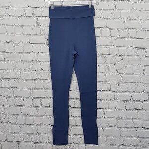 2/$50 WeWoreWhat Navy Fold Over Slit Leggings Size M